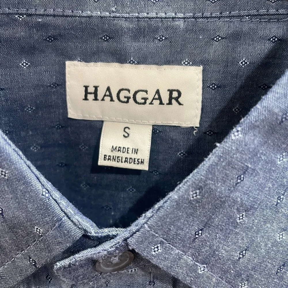 NWT! Haggar Men’s The Tuckless Shirt True Fit Short Sleeve Button Down